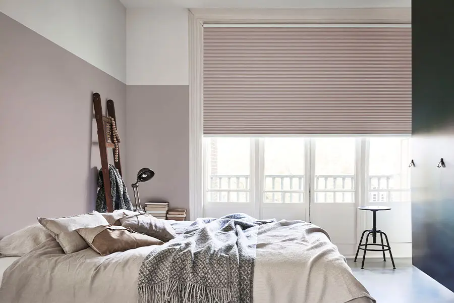 Bece dupligordijnen in de slaapkamer in de kleur Soft Linen Large