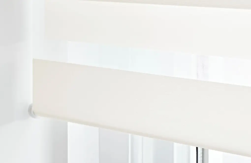 Bece duo rolgordijnen in de kleur Cream white large